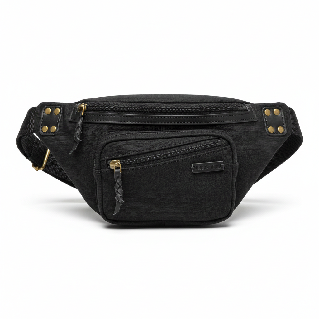 Handmade Black Women's Waist Bag